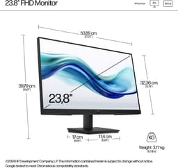 HP Series 3 Pro Serie 3 Pro 23,8 inch FHD-monitor - 324pf — thumbnail 5
