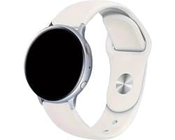 Innerlight® Smartwatch Siliconen Bandje 20mm - Creme Wit - Sport Horlogebandje geschikt voor Samsung Galaxy Watch 7 / 6 / 5 / Pro / 4 / 3 / Active 2 - Polar Ignite / Unite – Huawei