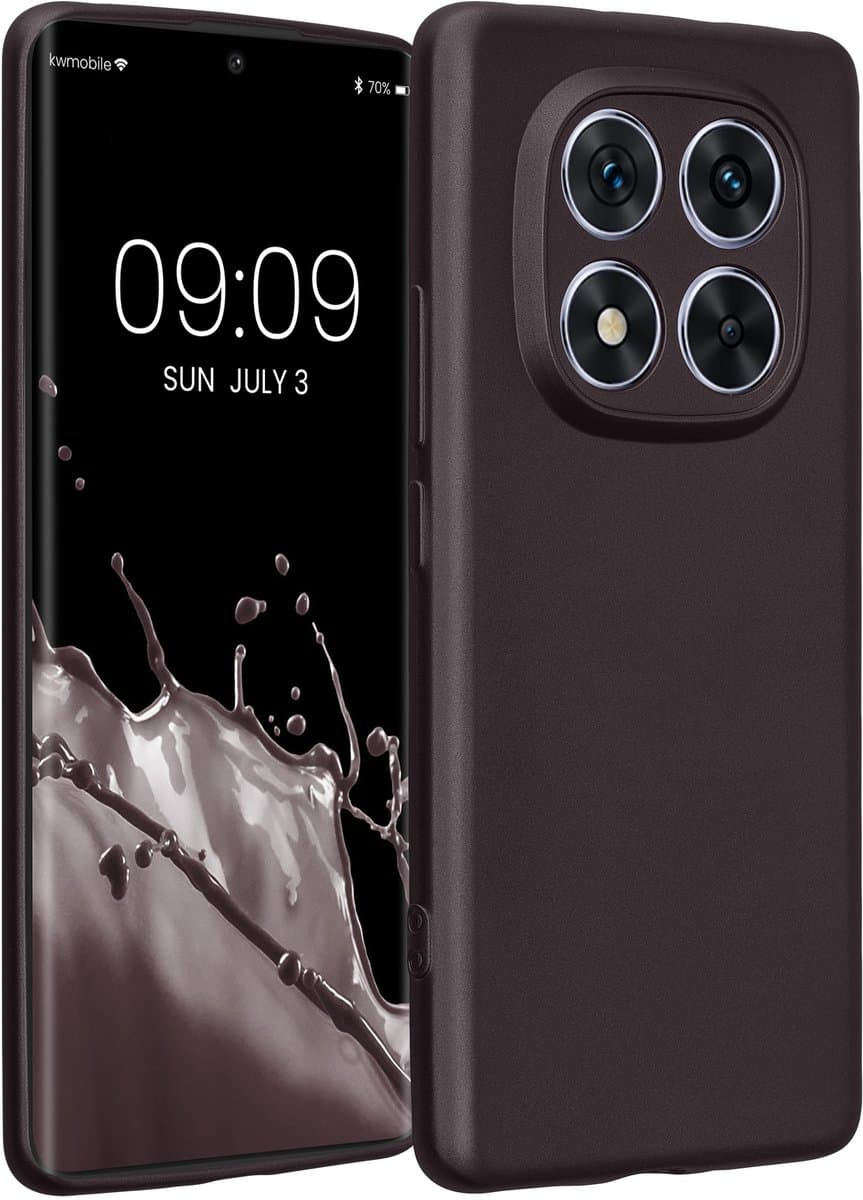 kwmobile metallic telefoonhoesje van TPU - geschikt voor Xiaomi Redmi Note 14 Pro 5G / Poco X7 - Flexible case voor smartphone - In metallic braam — afbeelding 1
