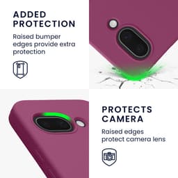 kwmobile telefoonhoesje geschikt voor Google Pixel 9a - Hoesje met siliconen coating - Smartphone case in magenta-lila — thumbnail 6