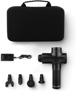 Massagepistool, elektronische spierontspanner, 30 instelniveaus, massage, therapie, massage, uitgerust met 6 verschillende massagekoppen — thumbnail 1