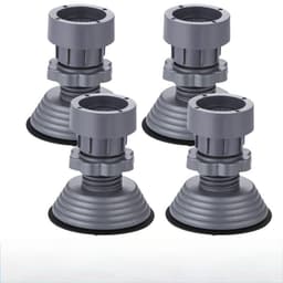 4 stuks Wasmachine Ondersteuning -Verstelbare Hoogte Anti-vibratie Wasmachine Voetkussens voor Wasmachine en Droger-Antislipmat kunststof schokabsorberende beugel-Wasmachine voeten verstelbare voet，grijs — thumbnail 1