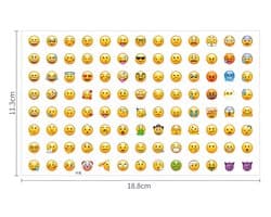 Ainy Emoji stickers mini - set van 3 stickervellen om je schoolspullen, bullet journal, fotoalbum, laptop, telefoon en waterfles levendig te maken - kawaii expressie voor jong en oud