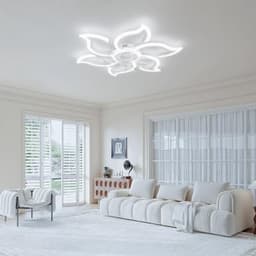 Slimme plafondventilator met LED verlichting, afstandsbediening, en spraakbediening - Stil in zomer/wintermodus, witte kleur — thumbnail 4