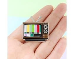 Vintage TV Revers Pins - Geen Signaal Emaille Pins - Creatieve Broches voor Kleding en Rugzakken