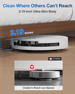 ECOVACS - DEEBOT T50 Omni wit Gen 2 EU - Stofzuig- en dweilrobot - 21.000 Pa zuigkracht- Zelfreinigende Robotstofzuiger met Warmwater – Dweilsysteem - Automatisch Leegstation - Geschikt voor dierenharen — thumbnail 4