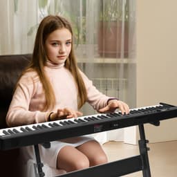 VEVOR 88 Toetsen Digitale Piano Elektrische Piano Opvouwbaar Toetsenbord Bluetooth MIDI met Standaard — thumbnail 4
