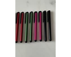 8 Stuks Tablet & Telefoon Stift / Robuuste Touchpen / Touchstift / Touch / Touchscreen Pen - Rood|Groen|Roze|Zwart