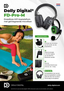 Silent Disco Pro Box 25 + Microfoon + Bluetooth | 25 HiFi Headsets FD-pro, Bluetooth zender T80-Pro, Storage Box | DOLLY DIGITAL© — thumbnail 3
