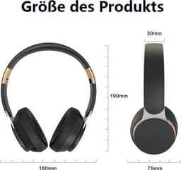 Bluetooth over-ear hoofdtelefoon met 3 equalizermodi. Draadloze hoofdtelefoon, geschikt voor telefoongesprekken en hifi-stereogeluid, met oorschelpen van traagschuim en een opvouwbaar ontwerp. — thumbnail 4