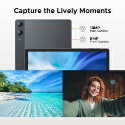 DOOGEE Tab E3 Pro Tablette avec Clavier Android 15 13"+90Hz Helio G100 Octa-Core,32GB RAM+256GB ROM 11000mAh Batterij Metalen Behuizing,Grijs — thumbnail 3