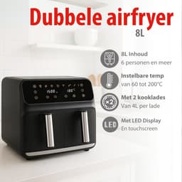 Alpina Dubbele luchtfriteuse 8L 230V 1700W — thumbnail 2