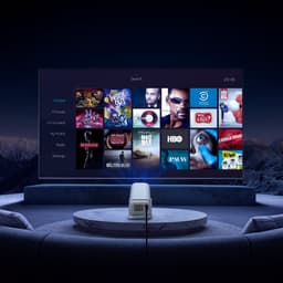 Mini Beamer - Draagbare Projector - 4K Decoder - 720P HD - Smart Projector - WiFi 6 - Bluetooth 5.0 - Home Cinema - Buitenbioscoop - Rotatie 180° - Auto Keystone - Stil Geluid - Compact - HDMI - USB - Voor Smartphone & Laptop — thumbnail 2