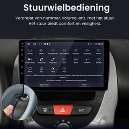 Awesafe Carplay Autoradio Geschikt Voor Toyota Aygo Citroen C1 PEUGEOT 107 2005-2014 - Android14 - 2GB RAM + 64GB ROM - Draadloos CarPlay & Android Auto - Bluetooth & WiFi - GPS Navigatie — thumbnail 3