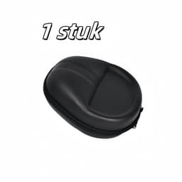 1 stuk - Hoofdtelefoonopbergzak - Draagbaar - Vlot open- en sluitontwerp - Zwart — thumbnail 1