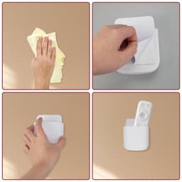 8 stuks Zelfklevende Wandhouder voor Afstandsbedieningen – ABS Organizer voor Smartphones, Pennen, Brillen en Kleine Voorwerpen, Ruimtebesparend, Geen Boren Nodig, Voor Woonkamer, Slaapkamer en Kantoor — thumbnail 2