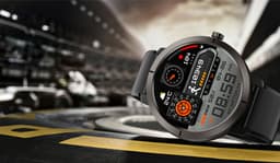 WizBay Premium Select® 1.32inch 6xGPS AMOLED Smartwatch- Hoogte Meter - Kompas - Barometer - Bluetooth Bellen- Dynamische Hartslag Meter - 170+ Multi Sport Modes - Android iOS -Smartwatches - Zwart met Zwarte Siliconen Band — thumbnail 1