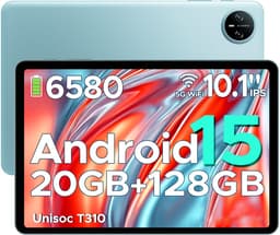 DOOGEE Tab A9 Pro -Tablet-Android 15- 10,1 inch HD IPS -24GB ROM+128GB ROM（2TB TF）-BT5.0-6580mAh/18W-Dubbele luidsprekers-Face ID-5G Wi-Fi-A GPS-GPS-Blauw — thumbnail 1