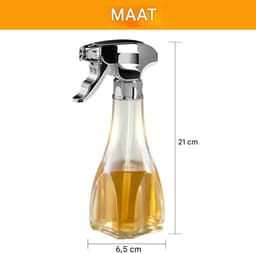 Elkuaie Olieverstuiver - Olijfolie Fles Verstuiver voor Keuken - Verstelbare Tuit Gelijkmatige Sproei - 1 - Airfryer, Grillen Zilver — thumbnail 6