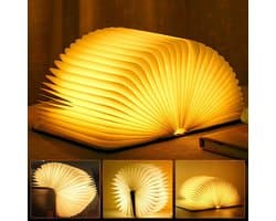 Opvouwbare LED Boekenlamp Warmwit - USB Oplaadbaar Nachttlampje voor Sfeer en Decoratie