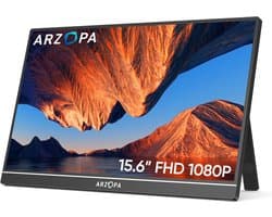 Draagbare monitor 15,6 inch - Full HD IPS laptopscherm met standaard en USB C/HDMI