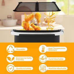 2-delige set Geschikt voor Ninja AF500 airfryer dubbele spatkap — thumbnail 4