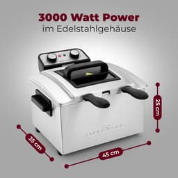 Dubbele Friteuse met Koudezonetechnologie en 5 Liter Capaciteit - 2 Kleine & 1 Grote Mand — thumbnail 2