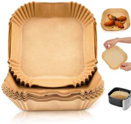EXCITAT Airfryer bakplaten - Wegwerpbare bakplaten - 20x20cm - Geschikt voor Airfryer ovens - 100 stuks — thumbnail 1