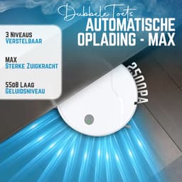 NexZone - Robotstofzuiger Met Dweilfunctie - 3500 pa - HEPA - Met Laadstation - Huisdieren - Voice Control — thumbnail 3