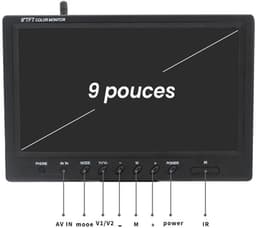 9 inch tafelmodel LCD-achteruitrijmonitor voor vrachtwagens, bussen, campers, aanhangwagens en graafmachines met 12V-24V-voeding — thumbnail 3