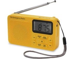Caliber Draagbare Radio op Batterijen - Noodradio - Noodpakket Denk Vooruit - AM & FM - Koptelefoonaansluiting (HPG320Y)