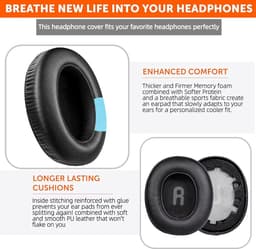 Geschikt voor JBL Tune T700BT T710 720 T750BTNC T760NC - Overhoofdhoesjes - Overhoofdhoesjes - Zwart — thumbnail 4