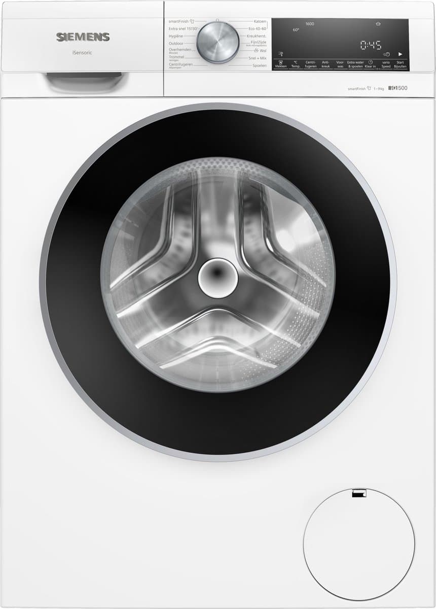 Siemens WG46G2ZCNL - iQ500 - Wasmachine - Wasmachine met stoom - 9 kg - 1600 rpm - Energielabel A - SmartFinish: vermindert kreukels tot 50% - speedPack L: Kortere wasprogramma’s of snelle was — afbeelding 1
