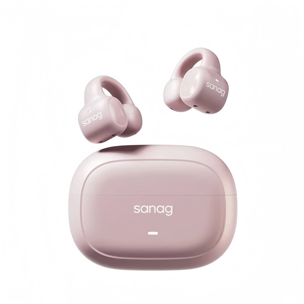 Sanag S3S – Open-Ear Bone Conduction Koptelefoon – Bluetooth 5.3 –Ai headset Sport Oorclip – 56u Lange Batterijduur – Waterdicht – Roze — afbeelding 1