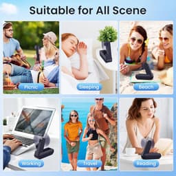 Draagbare Opvouwbare Hand Ventilator met USB Oplaadfunctie en 2 Snelheden — thumbnail 3