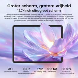 Blackview LINK 8 Tablet - Octa Core G100 Tablet - 12.7 Inch - 18 GB RAM + 256 GB ROM - Android 15 Tablet - Met Toetsenbord(QWERTY), Beschermhoes, Muis, Stylus - 8400 mAh - 90 Hz 2K FHD Scherm - Widevine L1 - 5G WiFi - Gezichtsherkenning - Paars — thumbnail 6
