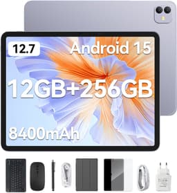 Blackview LINK 8 Tablet - Octa Core G100 Tablet - 12.7 Inch - 36 GB RAM + 256 GB ROM - Android 15 Tablet - Met Toetsenbord(QWERTY), Beschermhoes, Muis, Stylus - 8400 mAh - 90 Hz 2K FHD Scherm - Widevine L1 - 5G WiFi - Gezichtsherkenning - Paars — thumbnail 1