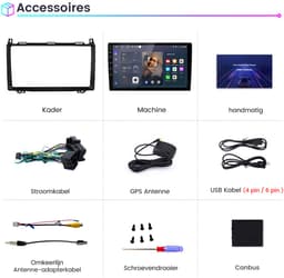 Awesafe Geschikt voor Mercedes-Benz Sprinter Klasse VW Crafter 2005-2016 Autoradio - Met navigatie GPS - 2+64GB - Bluetooth WIFI - Apple Carplay & Android auto - Radio scherm — thumbnail 5
