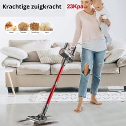 Hennova Steelstofzuiger - Stofzuigers - Schoonmaken - Krachtig en zak loos - Multifunctioneel design - 6 in 1 - Lichtgewicht - 6m Lang snoer - 600W - Rood - — thumbnail 4