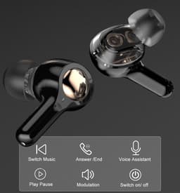 Draadloze Bluetooth 5.0-hoofdtelefoon met dubbele dynamische luidsprekers — thumbnail 3