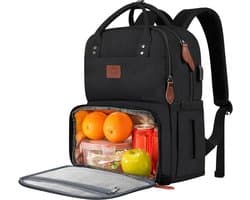 Matein Laptoprugzak met Geïsoleerd Lunchvak voor Dames – Koelrugzak met Lunchbox – 15,6 Inch Laptop – Waterafstotend – USB-poort – Werk, School & Reizen