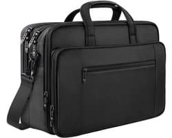 Zakelijke Laptoptas - Geschikt voor 17 inch Laptop - Uitbreidbaar - Waterafstotend - Zwart