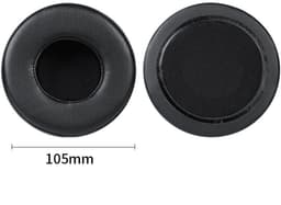 Universele ronde stereokoptelefoonhoes, schuimhoes, oorkappen, vervangingsaccessoires voor hoofdtelefoons-zwart 105mm — thumbnail 1