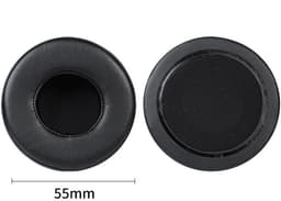 Universele ronde stereokoptelefoonhoes, schuimhoes, oorkappen, vervangingsaccessoires voor hoofdtelefoons-zwart 55mm — thumbnail 1