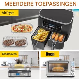 EXCITAT Airfryer standaard - Airfryer accessoire - Stapelbaar - Geschikt voor Ninja Dual Airfryer — thumbnail 4