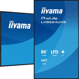 iiyama LH8664UHS-B3AG beeldkrant Digitale signage flatscreen 2,17 m (85.6") Wifi 500 cd/m² 4K Ultra HD Zwart Type processor Android 24/7 — thumbnail 2