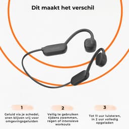 Head Bone Conduction Draadloze Sportkoptelefoon Zilver — thumbnail 3
