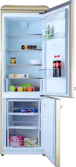 Helvetia Retro Koel-vriescombinatie HRCBGR300PEC1 - Crèmekleur (Beige) 300L - Geventileerd - Led Verlichting - XL - 192 cm hoog — thumbnail 3