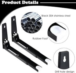 Roestvrij Stalen Magnetronhouder Wand 2 Stuks — thumbnail 2