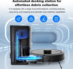 Liectroux G7 Robotstofzuiger met Dweilfunctie – 6500Pa Zuigkracht – Automatische Leegfunctie – LDS Laser Navigatie – Ideaal voor Huisdieren – Slimme Kaartfunctie — thumbnail 2